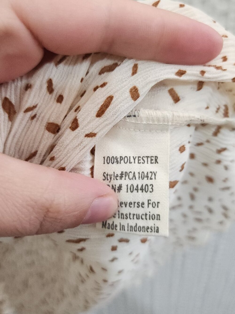Flower & Feather 3XL Cream Brown Speckled Boho Peasant Blouse Plus Size - Picture 12 of 13